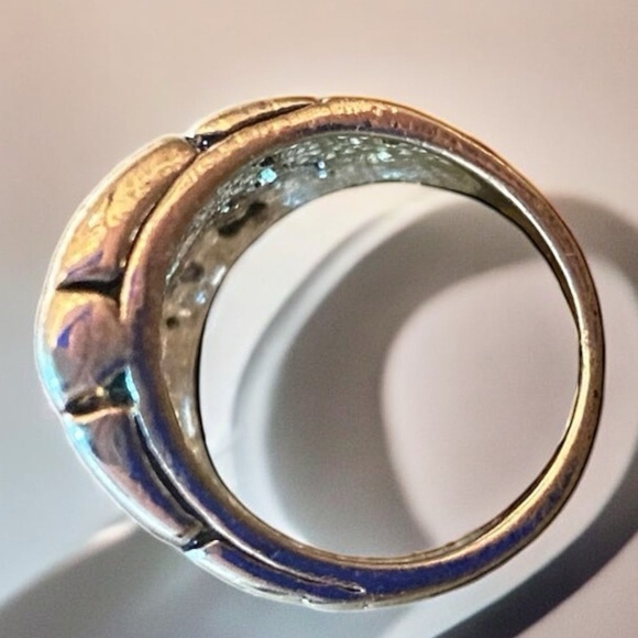 Vintage Concave Cut Out Knuckle Ring in Silver (tone) Size 7 - Picture 4 of 4